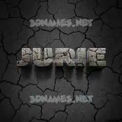 jurie in Cracked Stone style - 3D name wallpaper