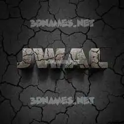 jwal in Cracked Stone style - 3D name wallpaper