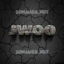 jwoo in Cracked Stone style - 3D name wallpaper