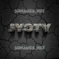 jyoty in Cracked Stone style - 3D name wallpaper