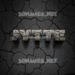 jytte in Cracked Stone style - 3D name wallpaper