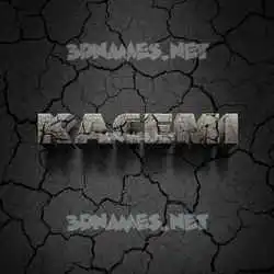 kacemi in Cracked Stone style - 3D name wallpaper