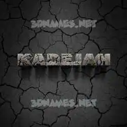 kadejah in Cracked Stone style - 3D name wallpaper