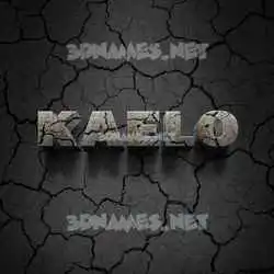 kaelo in Cracked Stone style - 3D name wallpaper