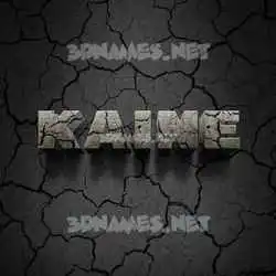 kaine in Cracked Stone style - 3D name wallpaper
