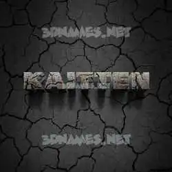 kaitten in Cracked Stone style - 3D name wallpaper