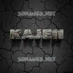 kajen in Cracked Stone style - 3D name wallpaper