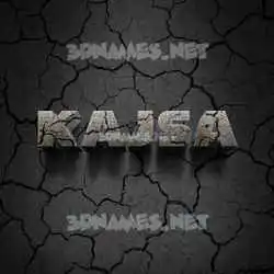 kajsa in Cracked Stone style - 3D name wallpaper