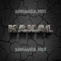 kakal in Cracked Stone style - 3D name wallpaper