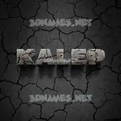 kalep in Cracked Stone style - 3D name wallpaper