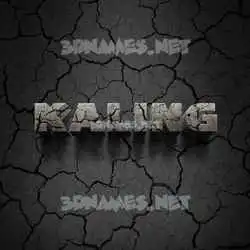 kaling in Cracked Stone style - 3D name wallpaper