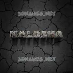 kalosha in Cracked Stone style - 3D name wallpaper