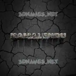 kamalendu in Cracked Stone style - 3D name wallpaper