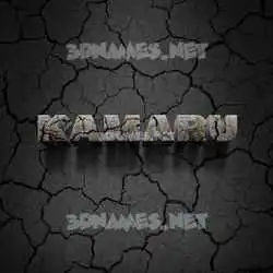 kamaru in Cracked Stone style - 3D name wallpaper