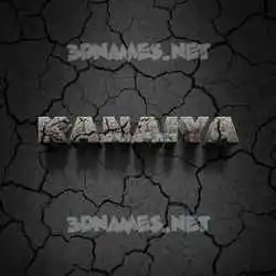 kanaiya in Cracked Stone style - 3D name wallpaper