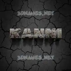 kanni in Cracked Stone style - 3D name wallpaper