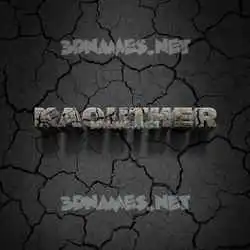 kaouther in Cracked Stone style - 3D name wallpaper