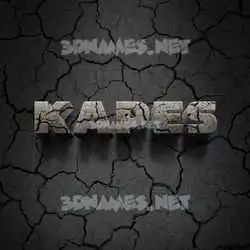 kapes in Cracked Stone style - 3D name wallpaper