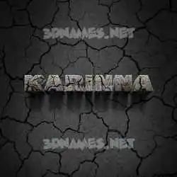 karinna in Cracked Stone style - 3D name wallpaper