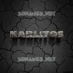 karlitos in Cracked Stone style - 3D name wallpaper