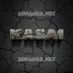 kasai in Cracked Stone style - 3D name wallpaper