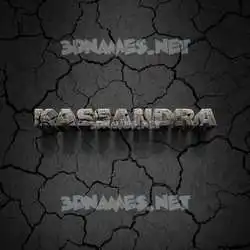 kassandra in Cracked Stone style - 3D name wallpaper