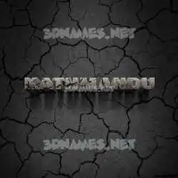 kathmandu in Cracked Stone style - 3D name wallpaper