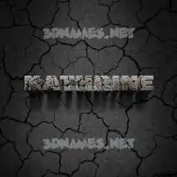 kathrine in Cracked Stone style - 3D name wallpaper