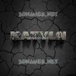 katyln in Cracked Stone style - 3D name wallpaper