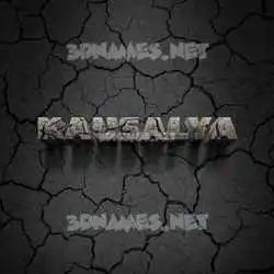 kausalya in Cracked Stone style - 3D name wallpaper