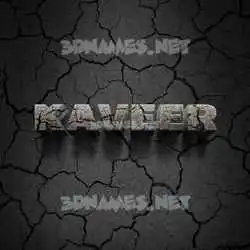 kaveer in Cracked Stone style - 3D name wallpaper