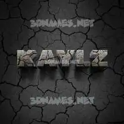 kaylz in Cracked Stone style - 3D name wallpaper
