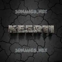 keerti in Cracked Stone style - 3D name wallpaper