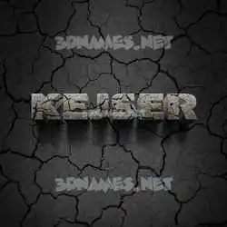 kejser in Cracked Stone style - 3D name wallpaper