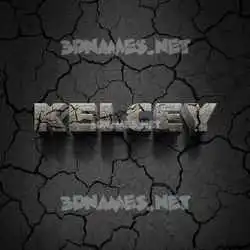 kelcey in Cracked Stone style - 3D name wallpaper