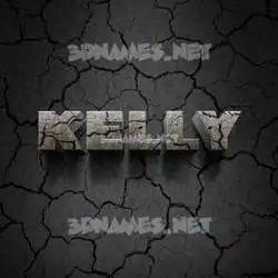 kelly in Cracked Stone style - 3D name wallpaper