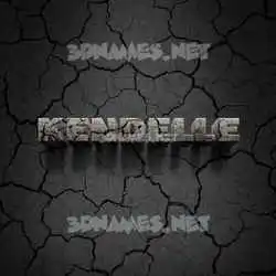 kendelle in Cracked Stone style - 3D name wallpaper