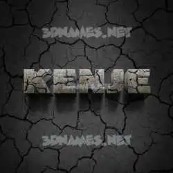kenje in Cracked Stone style - 3D name wallpaper