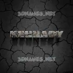 kennady in Cracked Stone style - 3D name wallpaper