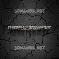 kennyswifey in Cracked Stone style - 3D name wallpaper