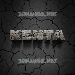 kenta in Cracked Stone style - 3D name wallpaper
