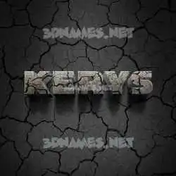 kerys in Cracked Stone style - 3D name wallpaper