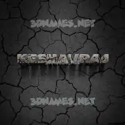 keshavraj in Cracked Stone style - 3D name wallpaper