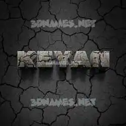 keyan in Cracked Stone style - 3D name wallpaper