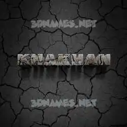 khakhan in Cracked Stone style - 3D name wallpaper