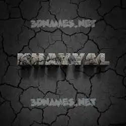 khayyal in Cracked Stone style - 3D name wallpaper
