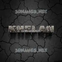khelan in Cracked Stone style - 3D name wallpaper