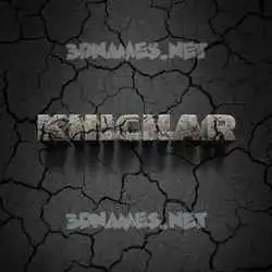 khichar in Cracked Stone style - 3D name wallpaper
