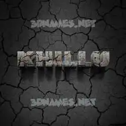 khillu in Cracked Stone style - 3D name wallpaper