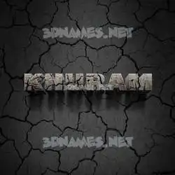 khuram in Cracked Stone style - 3D name wallpaper